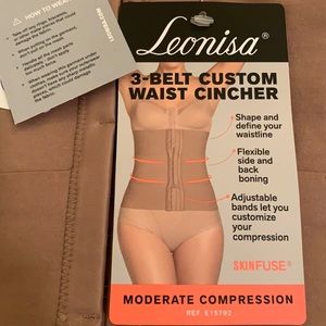 Leonisa 3-Belt Custom Waist Cincher NWT size M